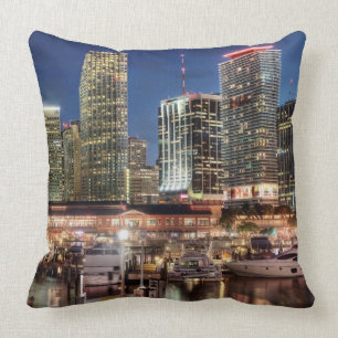 Coussin Ville d'horizon de Miami en Floride