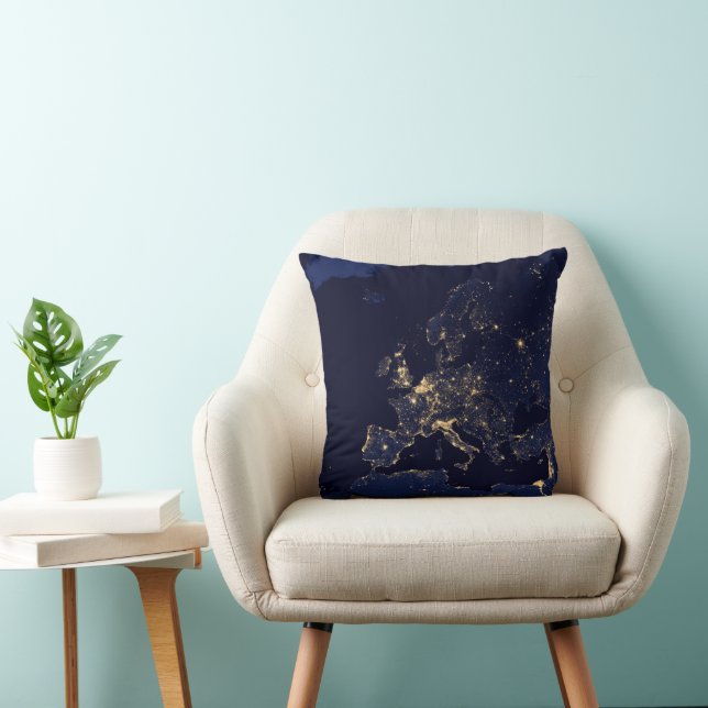Coussin Ville Éclairante Dans Plusieurs Villes Européennes (Chaise)