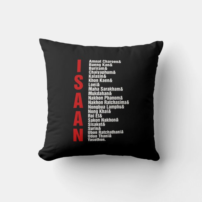 Coussin Villes d'Isaan, Thaïlande (Recto)