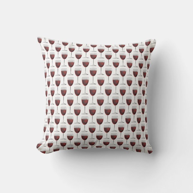 Coussin vin rouge en verre de tige (Recto)