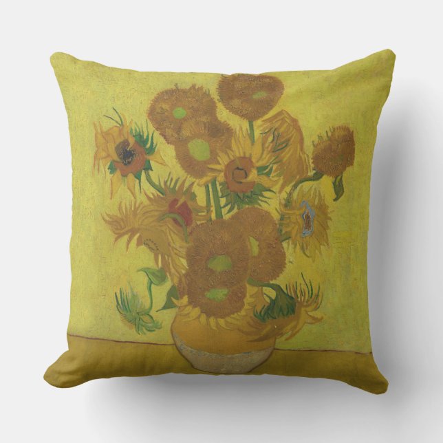 Coussin Vincent Van Gogh 15 Peinture de tournesols (Recto)