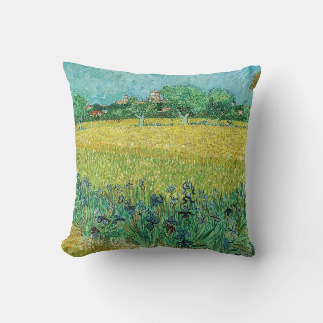 Coussin Vincent van Gogh - Champ avec Iris près d'Arles (Recto)