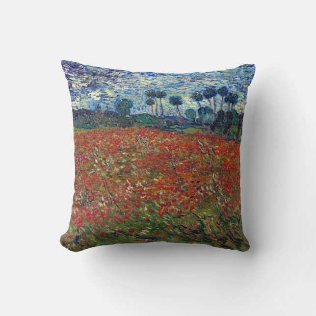 Coussin Vincent van Gogh Field of Poppies (Recto)