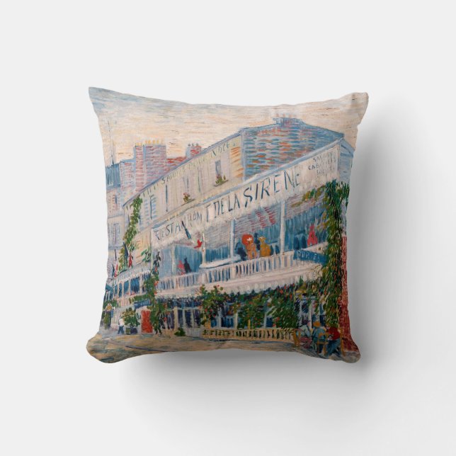Coussin Vincent van Gogh - Le Restaurant de la Sirene (Recto)