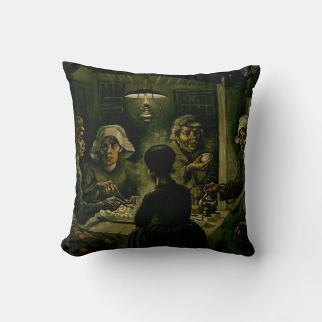 Coussin Vincent van Gogh - Les mangeurs de pommes de terre (Recto)
