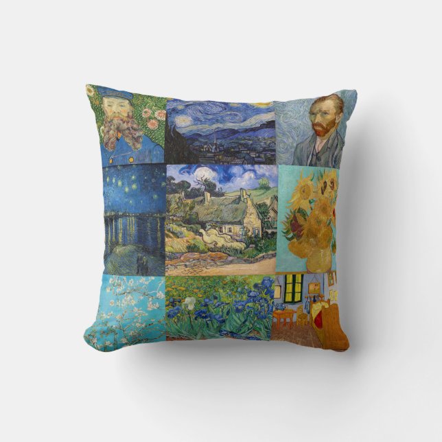 Coussin Vincent Van Gogh - Masterpieces Patchwork (Recto)