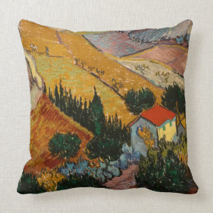Coussin Vincent van Gogh Paysage avec Maison & Plowman