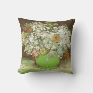 Coussin Vincent van Gogh - Vase avec des Zinnias et des Fl
