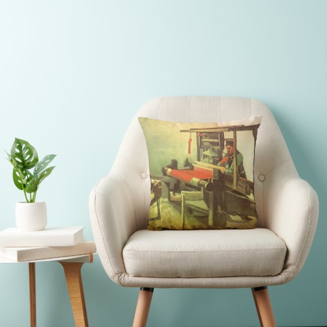 Coussin Vincent van Gogh Weaver face à la roue à rotation  (Chaise)