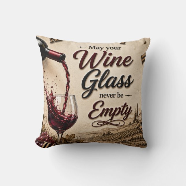 Coussin Vineyard Wine Lover Decor (Recto)