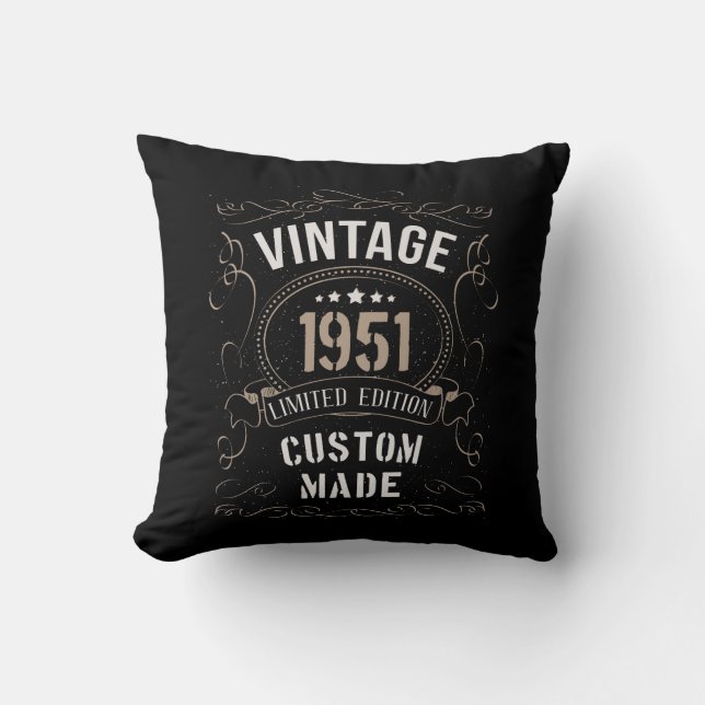 Coussin Vintage 1951 Limited Edition Personnalisé (Recto)