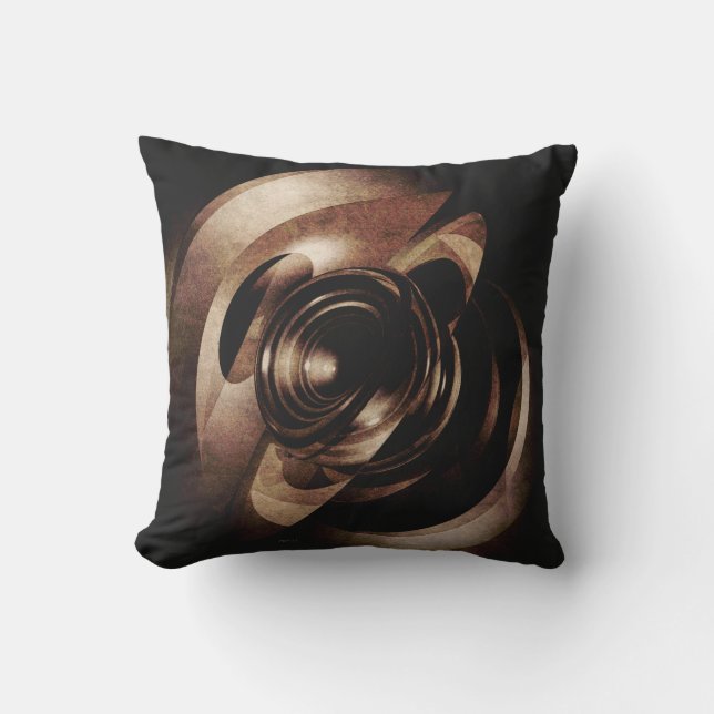 Coussin Vintage Abstrait métallique (Recto)