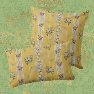 Coussin Vintage Antique Wallpaper Yellow