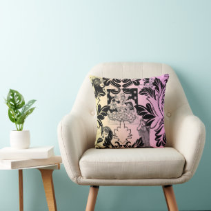 Coussin Vintage Arc Déco Damas victorien