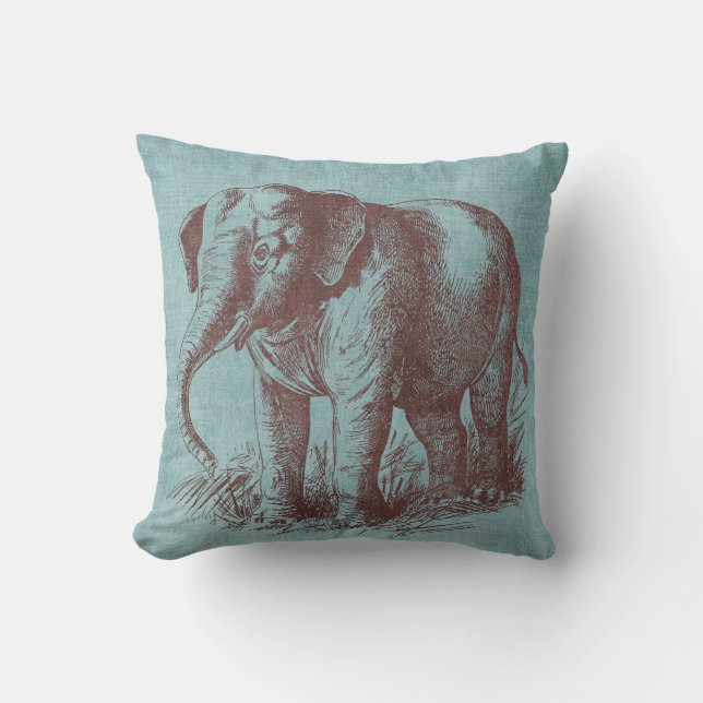 Coussin Vintage Baby Elephant (Recto)