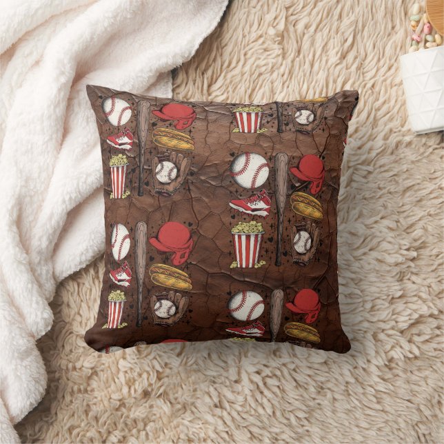 Coussin Vintage Baseball Pattern (Couverture)