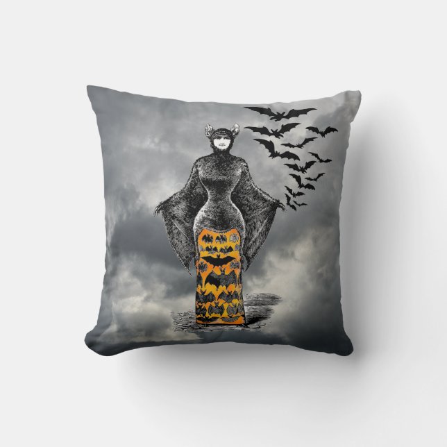 coussin vintage Bat (Recto)