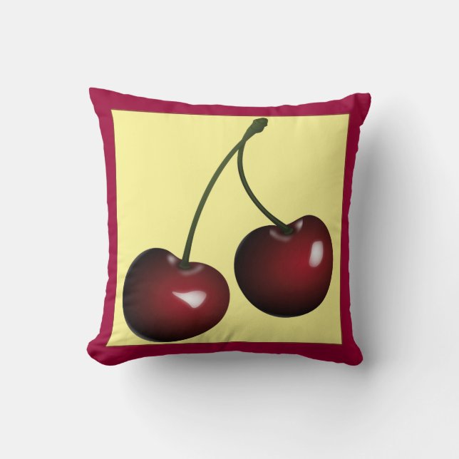 Coussin Vintage Big Cherries (Recto)