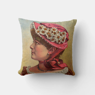 Coussin Vintage Casquette de mode victorien Jeu d'oreiller