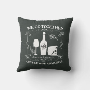 Coussin Vintage Chalkboard Nous Ensemble Typographie