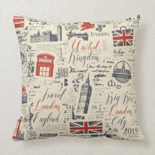 Coussin vintage de Londres