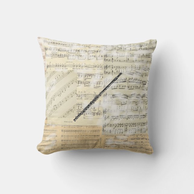 Coussin vintage de musique de cannelure (Recto)