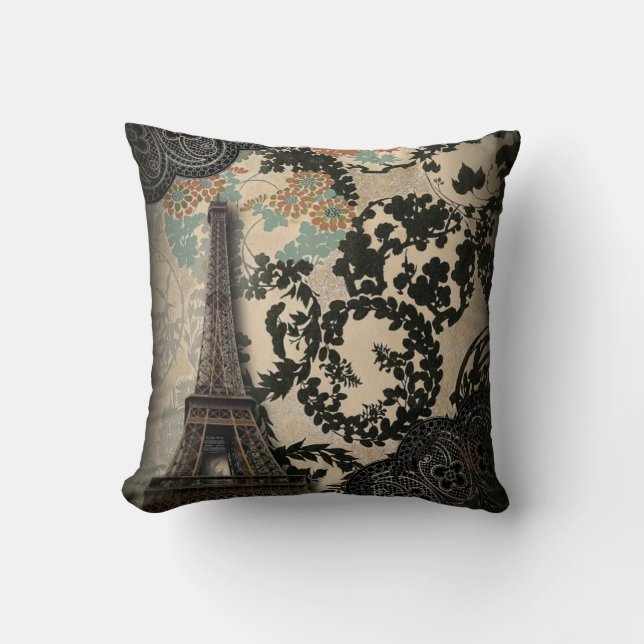Coussin vintage de paris beiffroi (Recto)