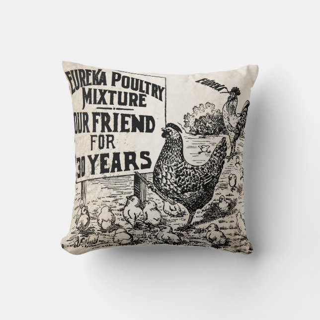 Coussin vintage de publicité d'alimentation de (Recto)