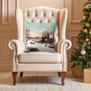 Coussin vintage de réveillon de Noël
