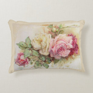 Coussin vintage de roses, coussin vintage de roses