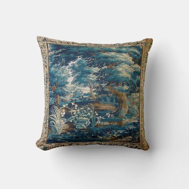 Coussin vintage de tapisserie (Recto)