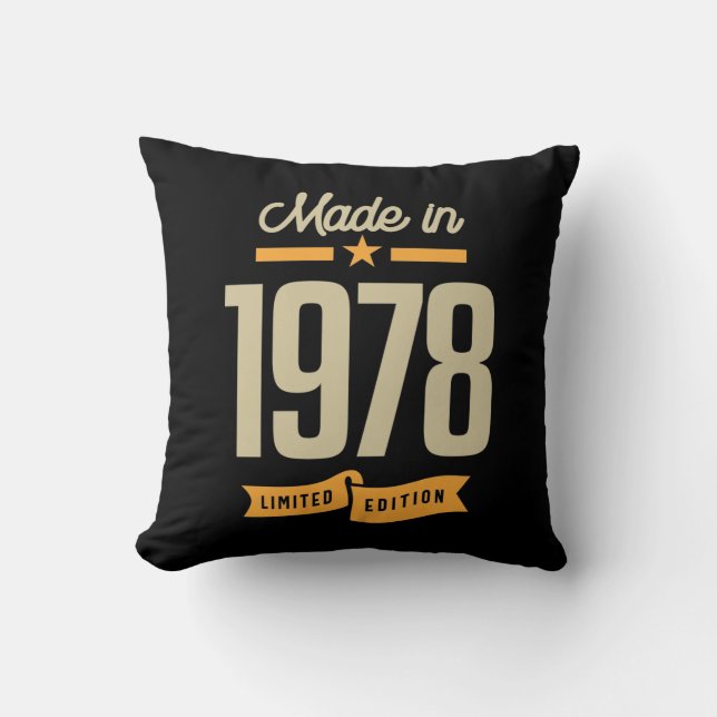 Coussin Vintage depuis 1978 Cadeau d'anniversaire (Recto)