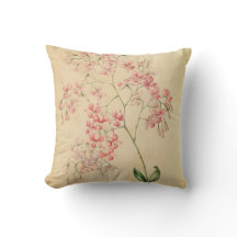 Coussin vintage d'orchidée