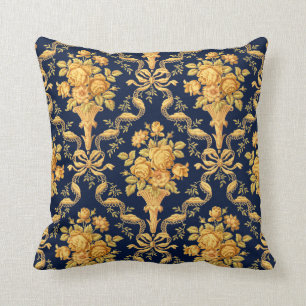 Coussin Vintage époque victorienne Floral Brocade Motif