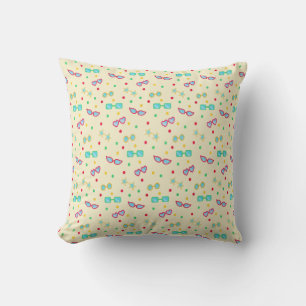 Coussin Vintage été Sunglass Star Polka Dot
