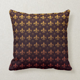 Coussin Vintage Fleur de Lis Pattern