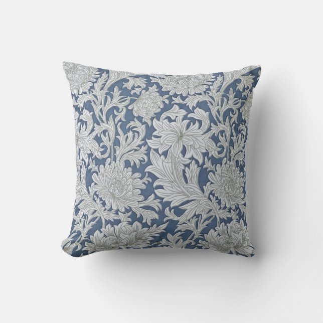 Coussin Vintage Floral Chrysanthemum Motif (Recto)