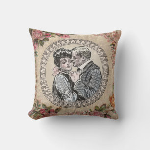 Coussin Vintage Gibson Girl Antique Love Mariage Valentine