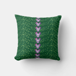 Coussin Vintage Green Floral Violets fond d'écran motif
