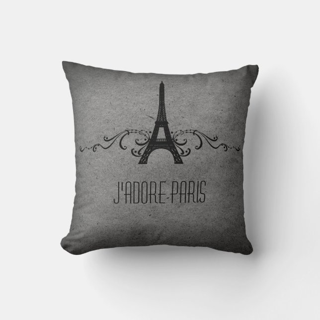 Coussin vintage, Gris (Recto)