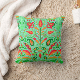 Coussin Vintage : Jardin Floral Art Nouveau
