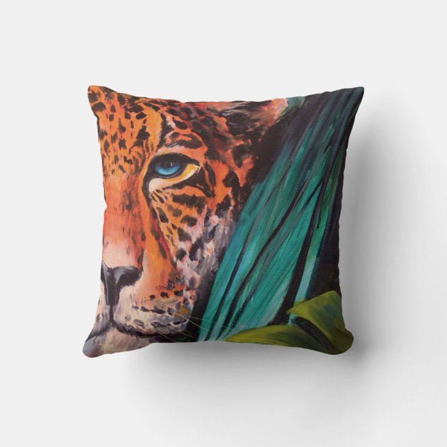 Coussin Vintage jungle leopard (Verso)