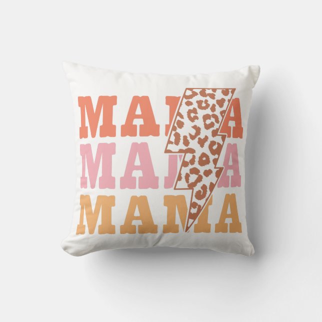 Coussin Vintage Mama Leopard Motif (Recto)
