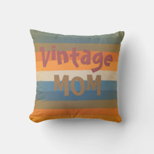 Coussin Vintage mère rayures rétro