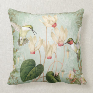 Coussin vintage moderne de colibri