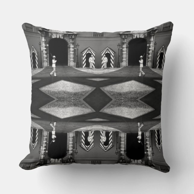 Coussin Vintage Monaco Principauté palais princier Mouse (Recto)