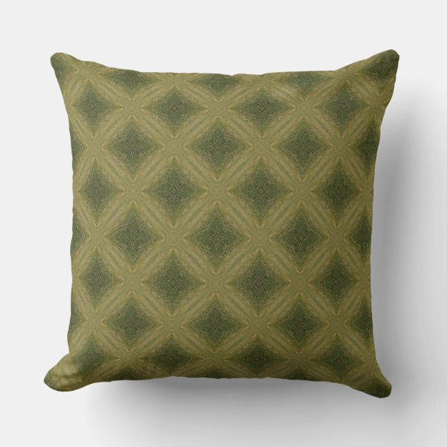 Coussin Vintage Moss Green Star Mirage Design Jeu d'oreill (Recto)