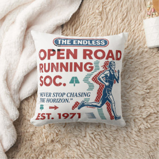 Coussin Vintage Open Road Running Club Rétro Runner Tee