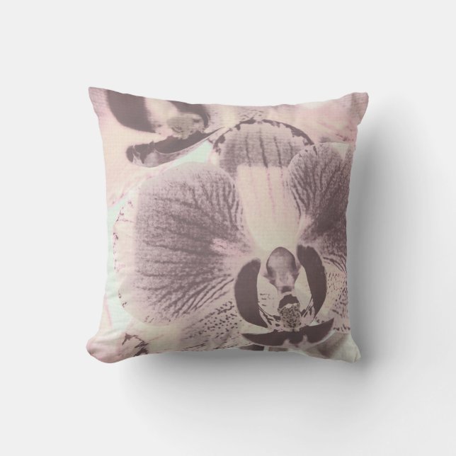 Coussin Vintage, Orchidée (Recto)