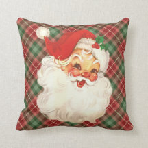 Coussin Vintage père Noël Face
